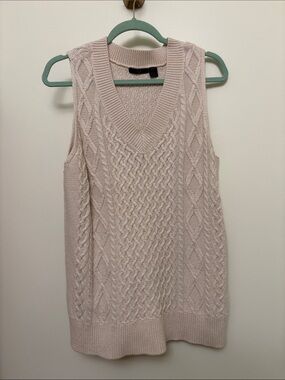Cream Cable Knit Sweater MiniDress/Vest